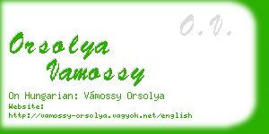 orsolya vamossy business card