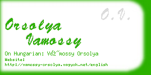 orsolya vamossy business card